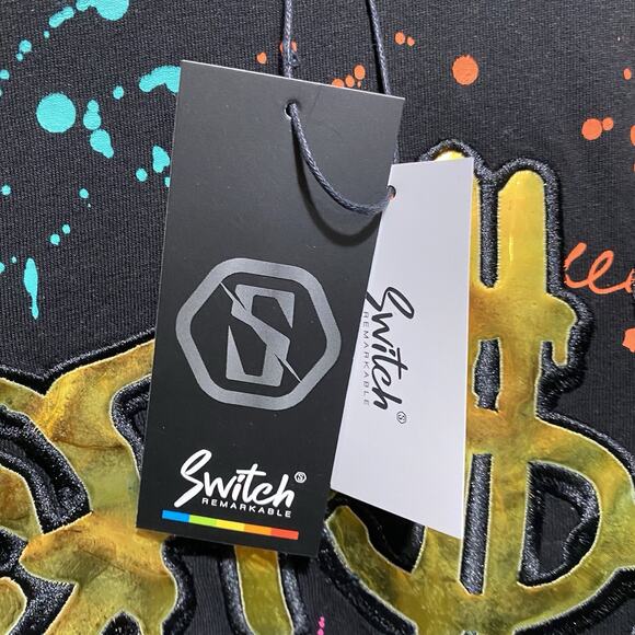 Switch Remarkable Men’s Graphic T-Shirt Size L Black CA$H Streetwear‎ NWT - Picture 5 of 6